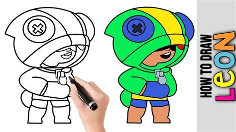 dessin brawl stars leon|How to Draw Leon 